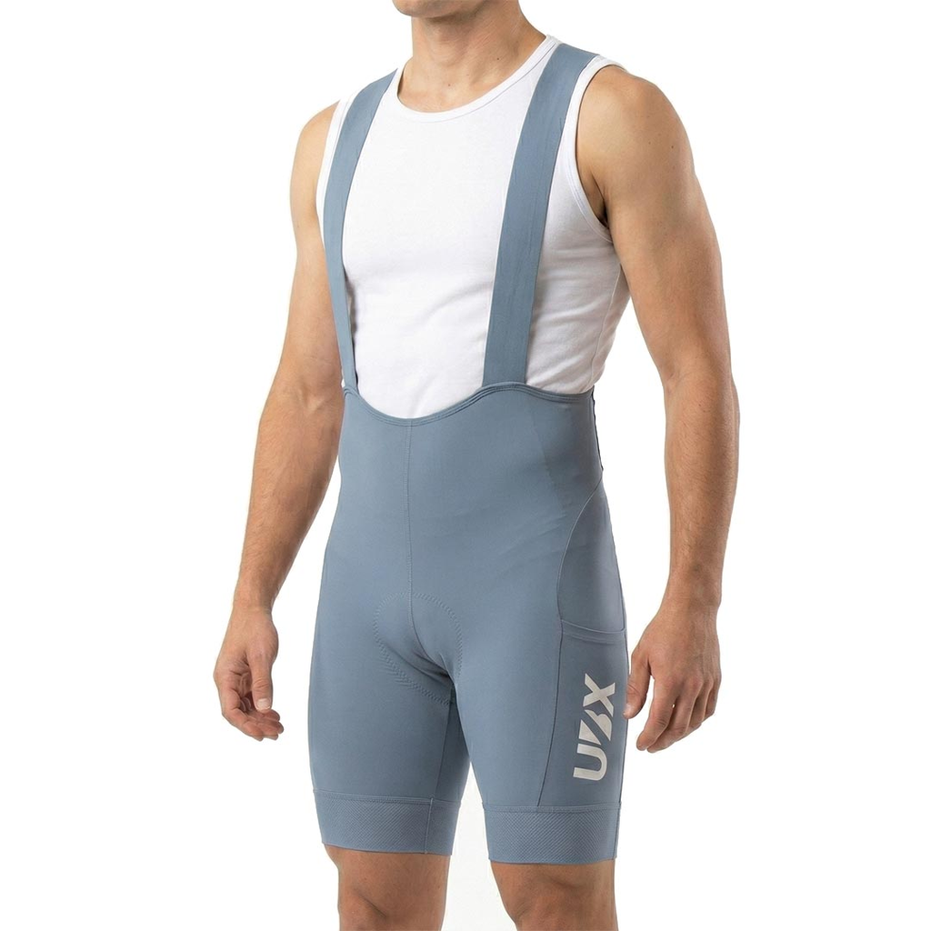 LICRA CICLISMO UBX CYLCING BOLSILLO LATERAL  GRIS CABALLERO
