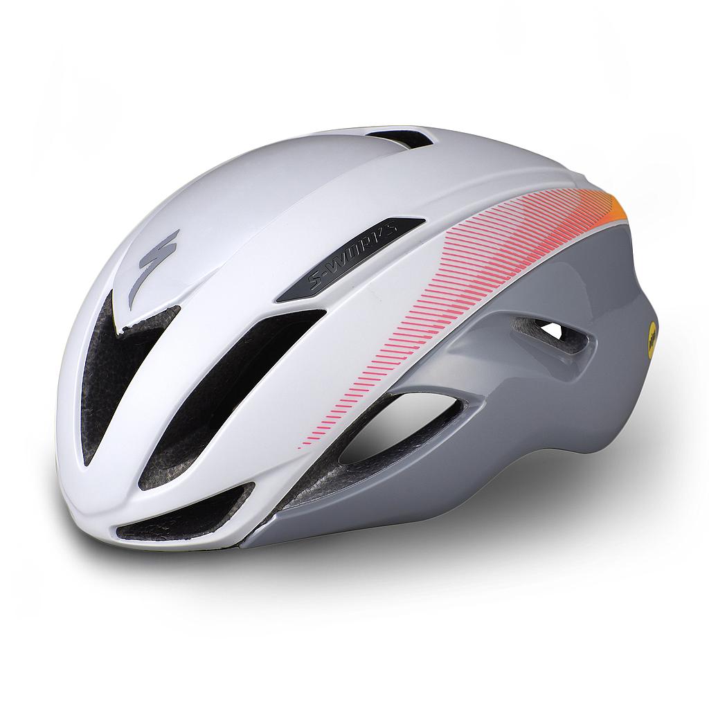 CASCO SPZ S-WORKS EVADE II ANGI MIPS CE CLGRY/ACDPNK/GLDNYEL