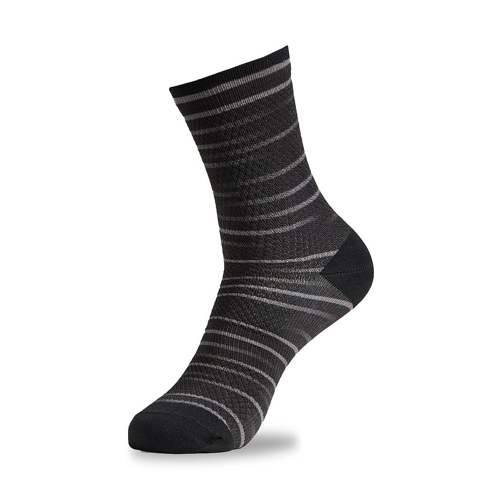 MEDIA SPZ SOFT AIR MID LOGO SOCK BLK/MIRAGE UNISEX