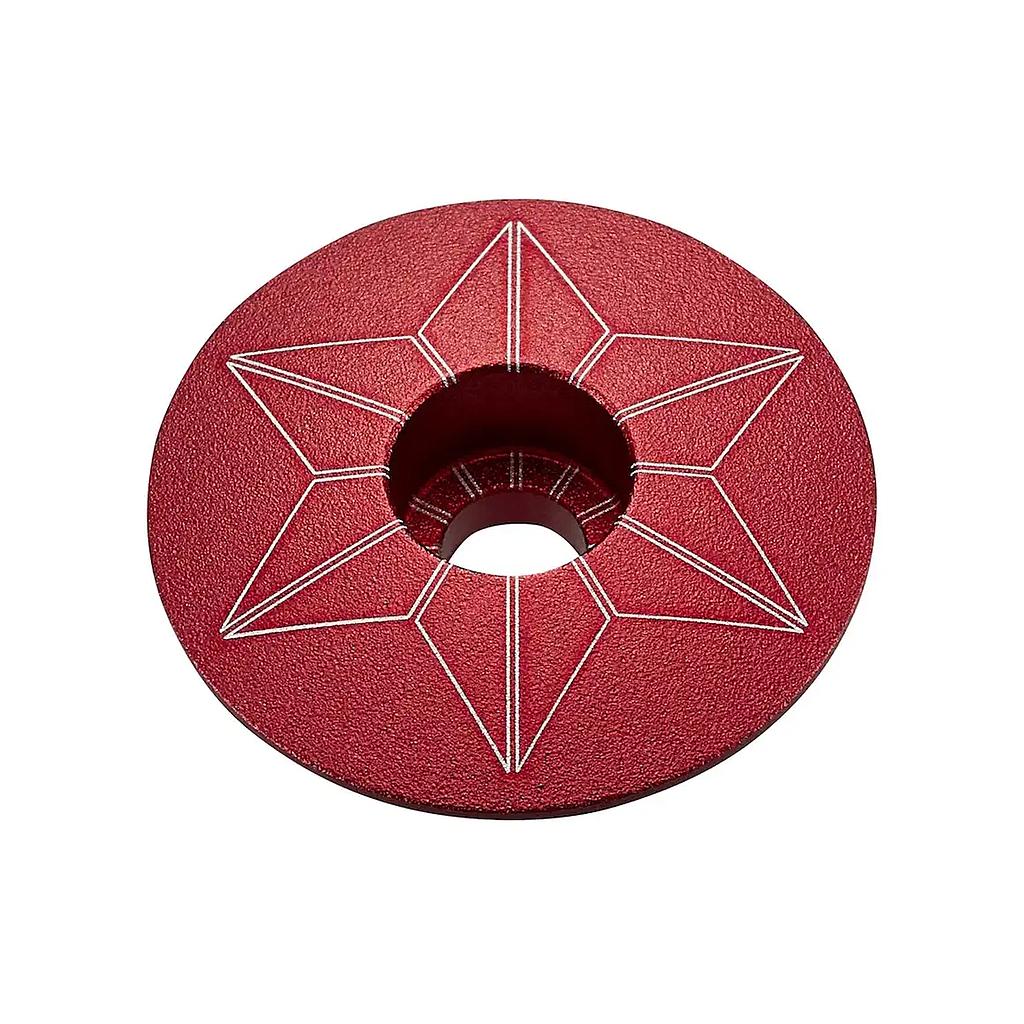 TAPA POTENCIA SUPACAZ STAR CAPZ ANODIZED - RED