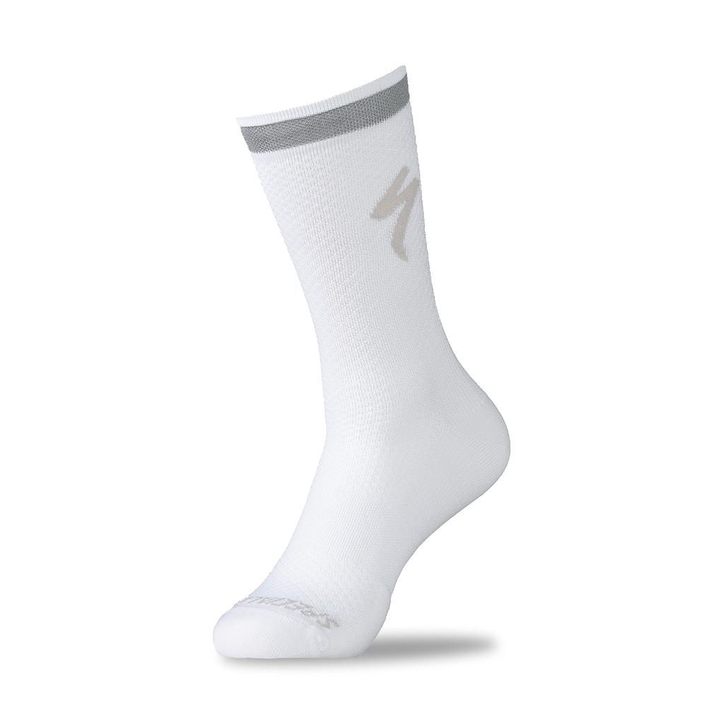 MEDIA CICLISMO SPZ SOFT AIR REFLECTIVE TALL SOCK WHT