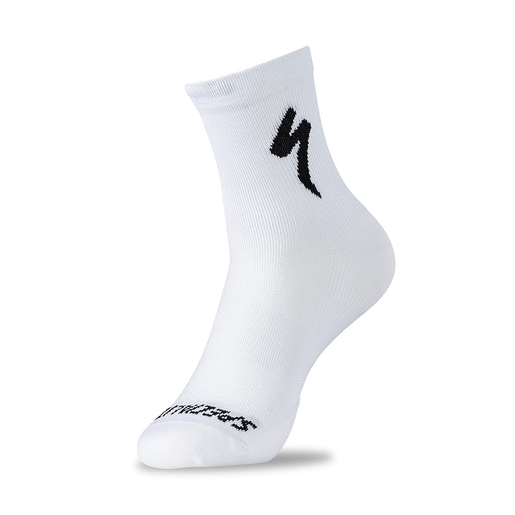 MEDIA CICLISMO SPZ SOFT AIR MID LOGO SOCK WHT/BLK