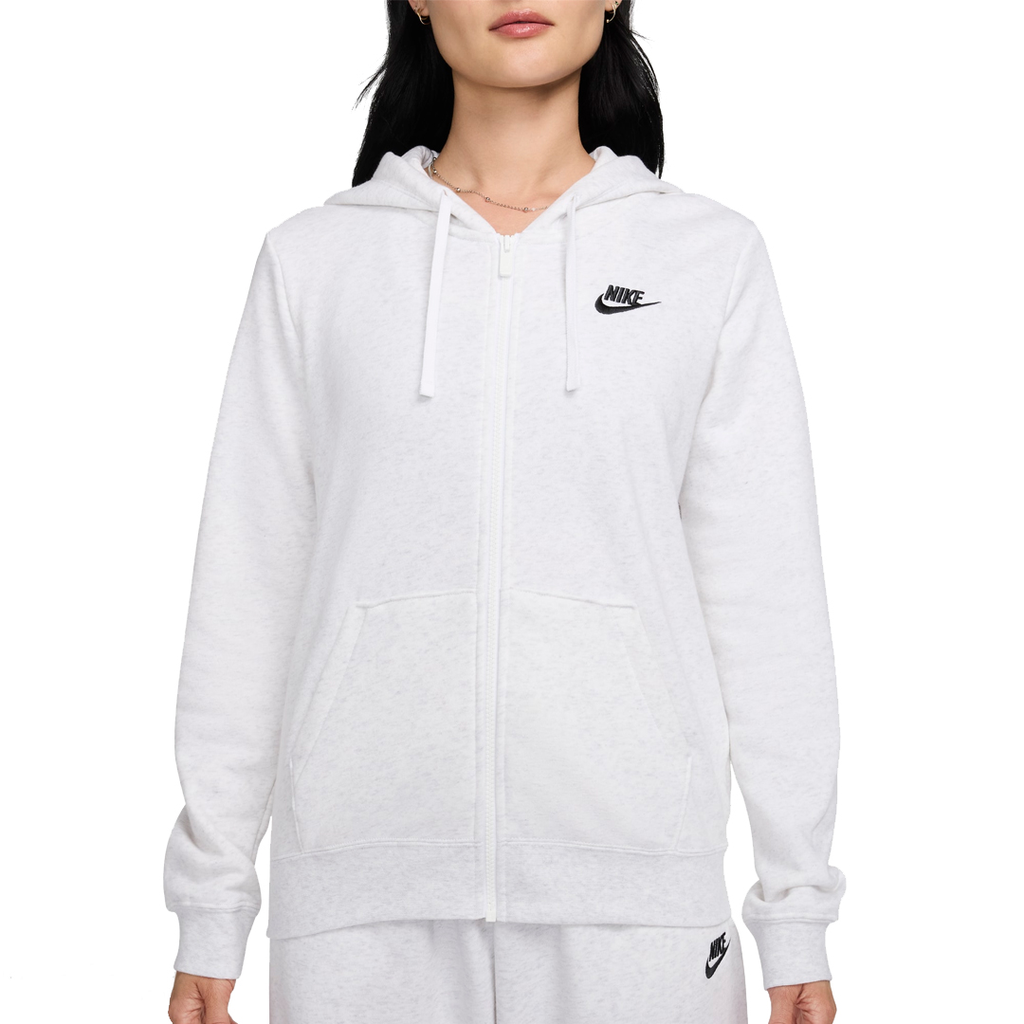 SWEATER TRAINNING NIKE W NSW CLUB FLC FZ HOODIE STD OATMEAL HEATHER/WHITE