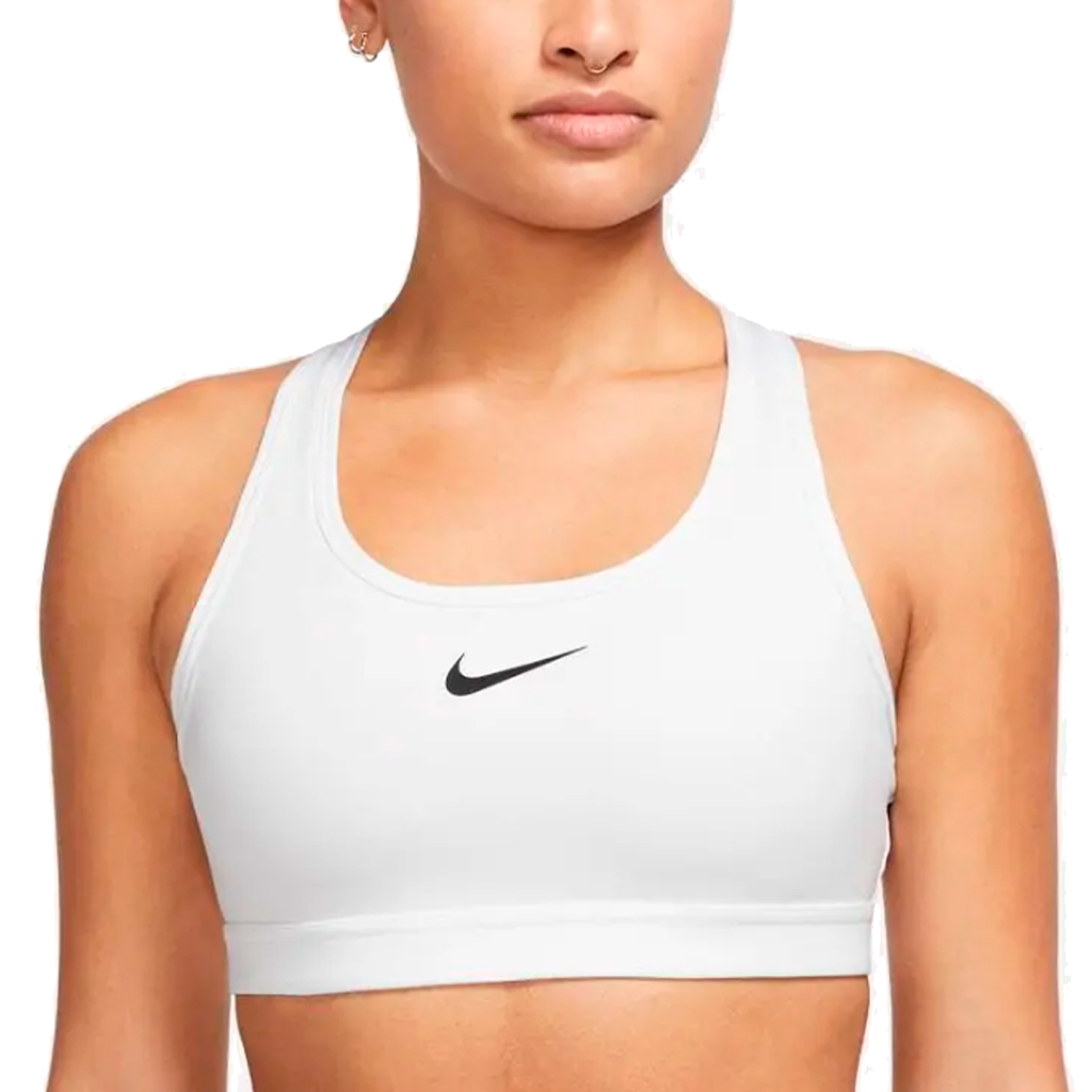 TOP TRAINNING NIKE W NK SWSH MED SPT BRA WHITE/STONE MAUVE/BLACK