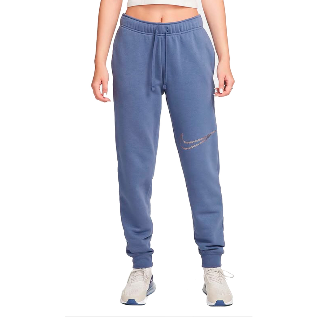 PANTALON TRAINNING NIKE W NSW CLUB FLC SHINE MR PANT DIFFUSED BLUE