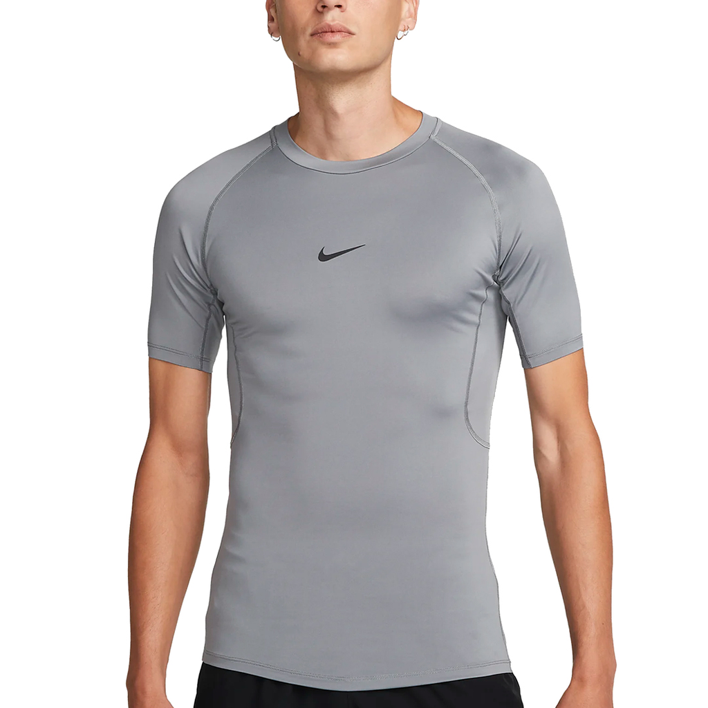 SUDADERA TRAINNING NIKE M NP DF TIGHT TOP SS SMOKE GREY/(BLACK)