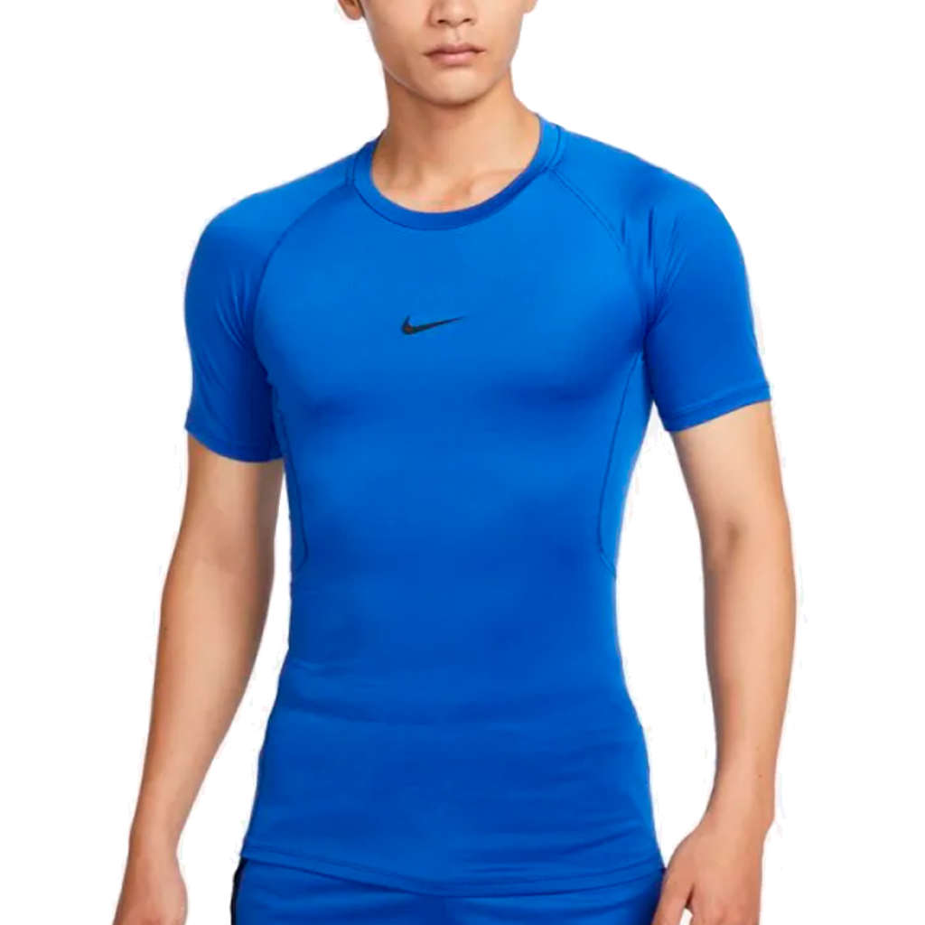 SUDADERA TRAINNING NIKE M NP DF TIGHT TOP SS GAME ROYAL/(BLACK)