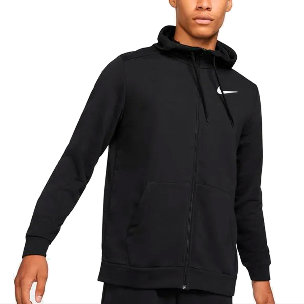 SWEATER TRAINNING NIKE DF FLC HD FZ BLACK/WHITE