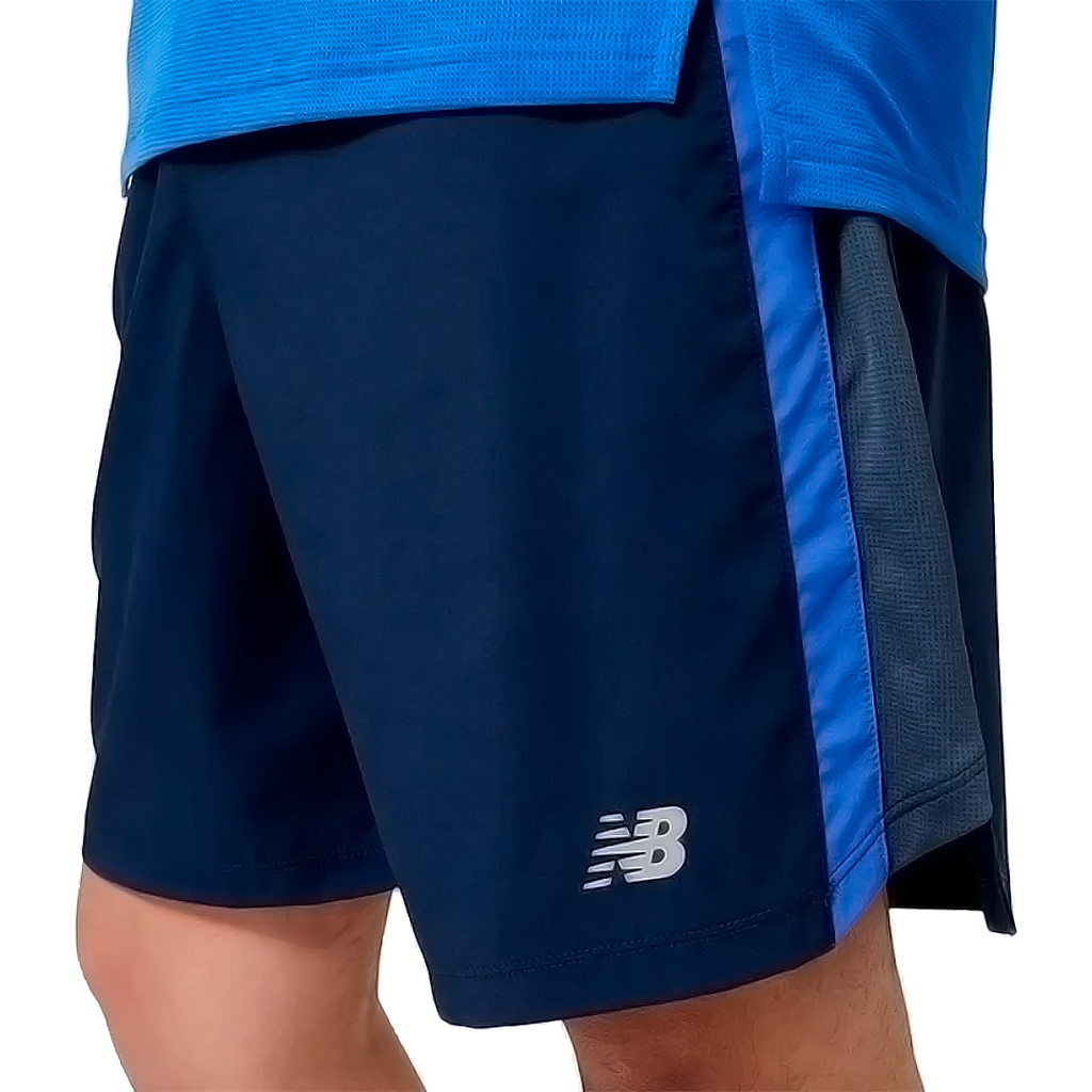 SHORT NEW BALANCE ACCELERATE PRINTED BLU NVY/GRY CABALLERO