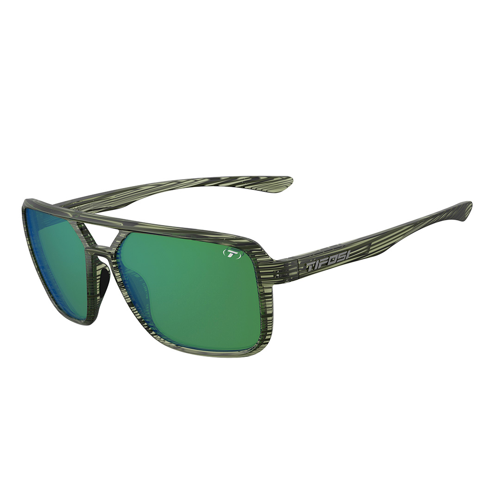 LENTE TRAINNING SALTO, POLARIZED OLIVE STRIPE FADE  EMERALD MIRROR 