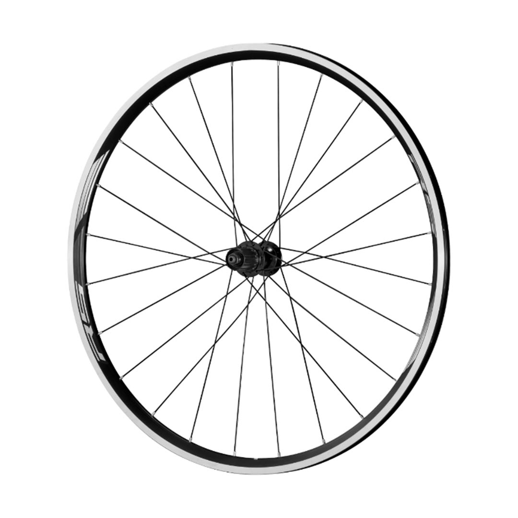 RUEDA RUTA SHIMANO DELANTERA Y TRASERA INCLUYE BLOQUEOS Y CINTA DE RIN CAJA INDIVIDUAL. BLK/SIL