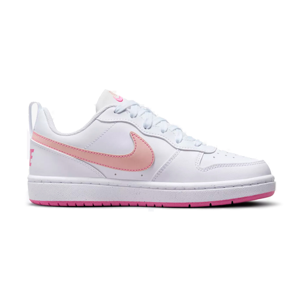 ZAPATO BASKETBALL NIKE COURT BOROUGH LOW RECRAFT BG WHITE/ARCTIC ORANGE-PINKSICLE