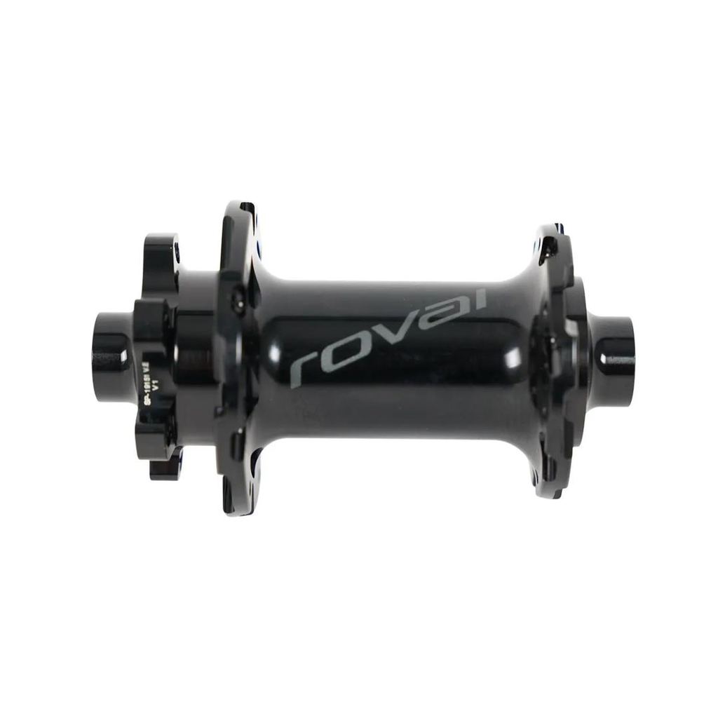 BUJE DELANTERO ROVAL, HUB FRONT, TA, 15X110MM, 28H, DISC, 6-BOLT, J-BEND FLANGE, W/ 19MM OD END CAPS