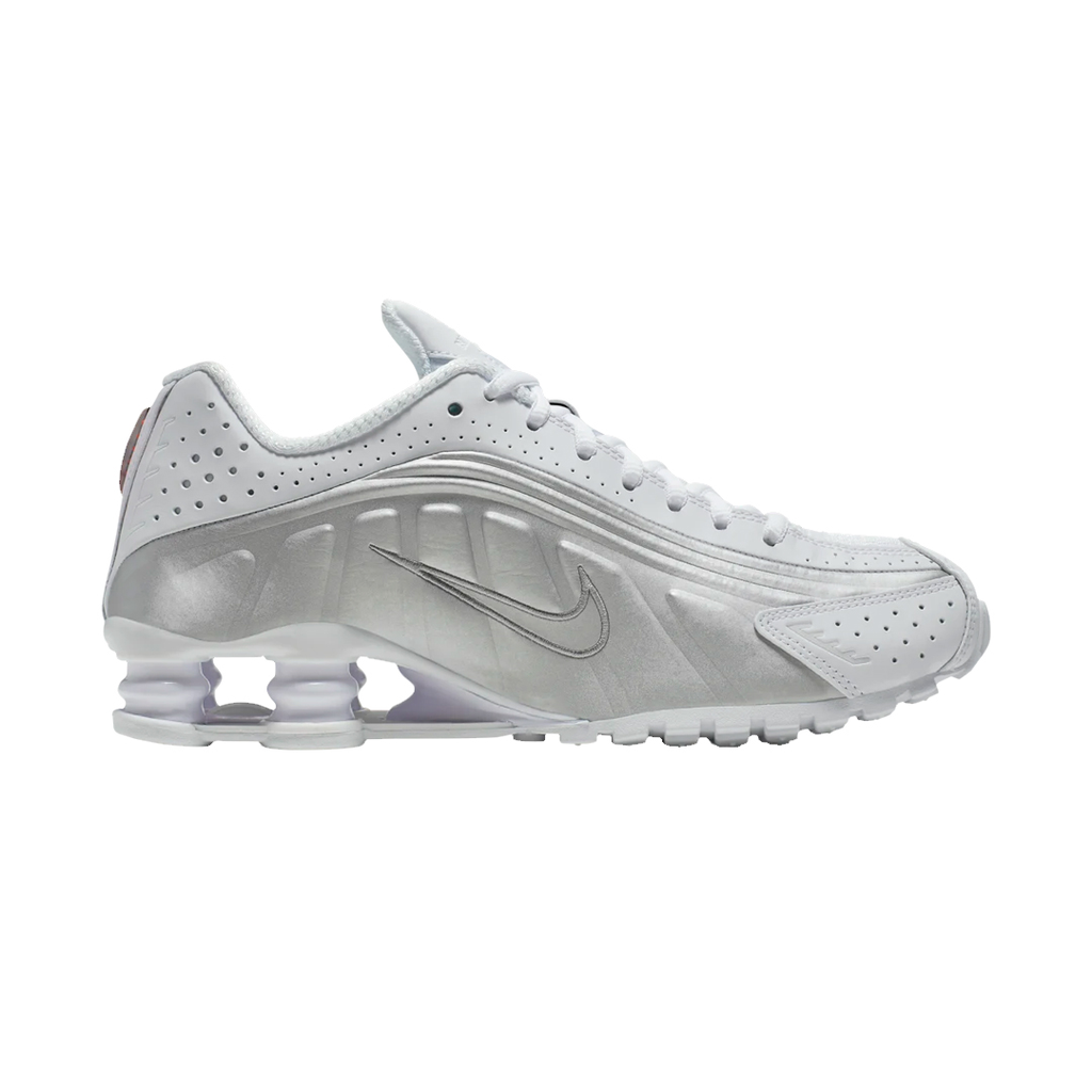 ZAPATO RUNNING NIKE SHOX R4 WHITE/WHITE-MTLC SLVR-MX ORNG