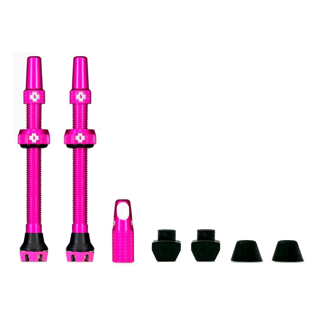 KIT DE VALVULA MUC-OFF  TUBELESS 48 MM ROSA