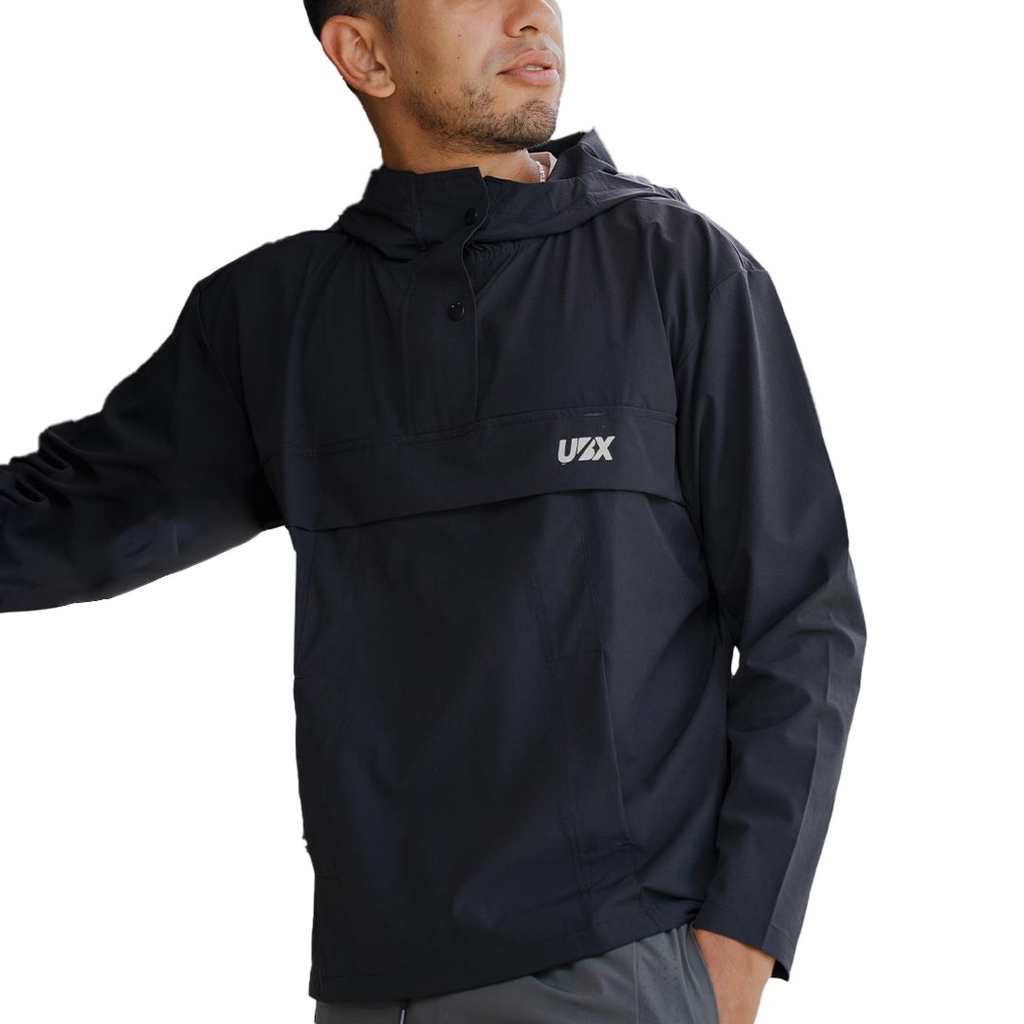 CHAQUETA UBX FITNESS MEDIO CIERRE NEGRO