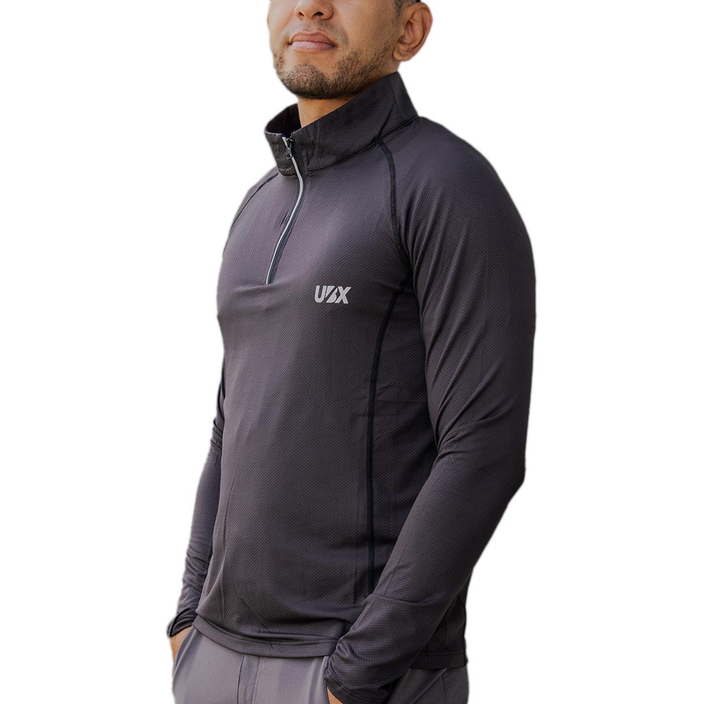 SUDADERA UBX FITNESS CUELLO ALTO NEGRO