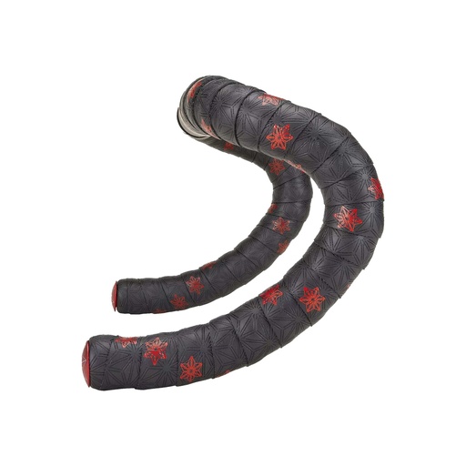 [25522-3100] CINTA DE MANILLAR SUPACAZ TAPE SUPER STICKY KUSH GALAXY RED PRINT/ANO RED PLUGS