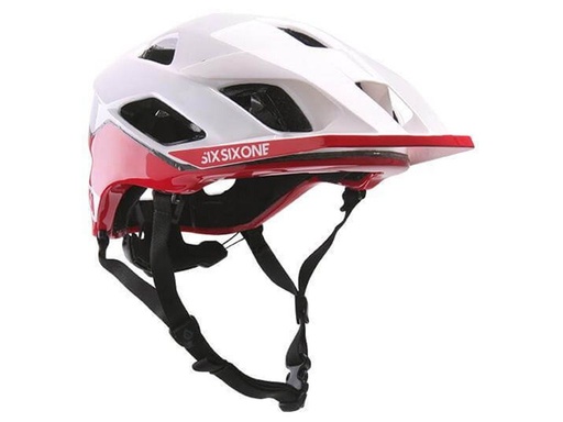 [7186-70-161] CASCO ENDURO SIXSIXONE EVO AM HELMET CPSC MET WHT/RED