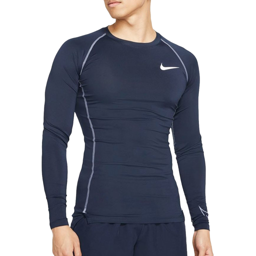 [DD1990-451-S] FRANELA NIKE NP DF TIGHT TOP LS OBSIDIAN/IRONPP/IRONPURPLE