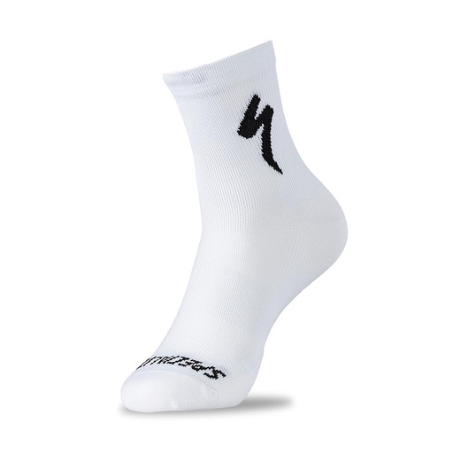 [64721-2753] MEDIA CICLISMO SPZ SOFT AIR MID LOGO SOCK WHT/BLK