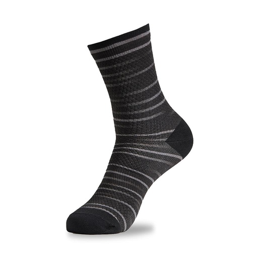 [64722-3804] MEDIA SPZ SOFT AIR MID LOGO SOCK BLK/MIRAGE UNISEX